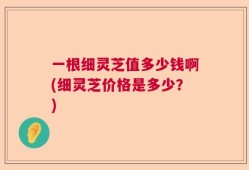 一根细灵芝值多少钱啊(细灵芝价格是多少？)