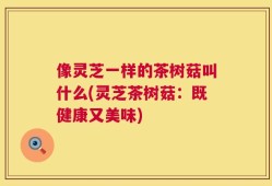 像灵芝一样的茶树菇叫什么(灵芝茶树菇：既健康又美味)