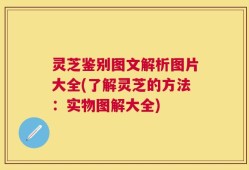 灵芝鉴别图文解析图片大全(了解灵芝的方法：实物图解大全)