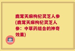 鹿茸天麻枸杞灵芝人参(鹿茸天麻枸杞灵芝人参：中草药组合的神奇效果)