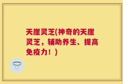 天崖灵芝(神奇的天崖灵芝，辅助养生、提高免疫力！)