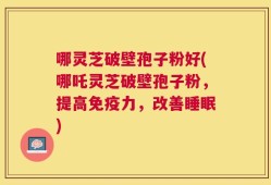 哪灵芝破壁孢子粉好(哪吒灵芝破壁孢子粉，提高免疫力，改善睡眠)