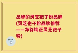 品牌的灵芝孢子粉品牌(灵芝孢子粉品牌推荐——净谷纯正灵芝孢子粉)