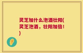 灵芝加什么泡酒壮阳(灵芝泡酒，壮阳加倍！)