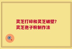 灵芝打碎和灵芝破壁？灵芝孢子粉制作法
