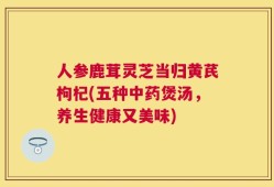 人参鹿茸灵芝当归黄芪枸杞(五种中药煲汤，养生健康又美味)