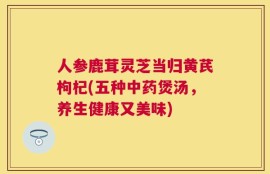 人参鹿茸灵芝当归黄芪枸杞(五种中药煲汤，养生健康又美味)