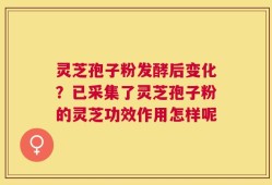 灵芝孢子粉发酵后变化？已采集了灵芝孢子粉的灵芝功效作用怎样呢