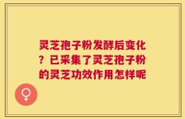 灵芝孢子粉发酵后变化？已采集了灵芝孢子粉的灵芝功效作用怎样呢