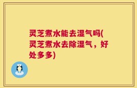 灵芝煮水能去湿气吗(灵芝煮水去除湿气，好处多多)