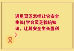遇见灵芝怎样让它安全生长(学会灵芝栽培知识，让其安全生长盈利)