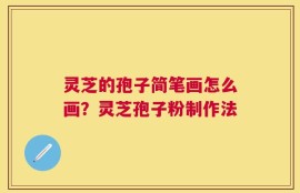 灵芝的孢子简笔画怎么画？灵芝孢子粉制作法