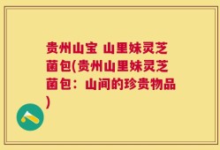 贵州山宝 山里妹灵芝菌包(贵州山里妹灵芝菌包：山间的珍贵物品)