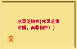 冰灵芝被抓(冰灵芝遭逮捕，面临指控！)