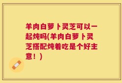 羊肉白萝卜灵芝可以一起炖吗(羊肉白萝卜灵芝搭配炖着吃是个好主意！)