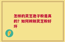 怎样的灵芝孢子粉是真的？如何辨别灵芝粉好坏
