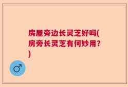 房屋旁边长灵芝好吗(房旁长灵芝有何妙用？)