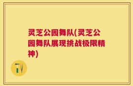 灵芝公园舞队(灵芝公园舞队展现挑战极限精神)