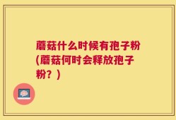 蘑菇什么时候有孢子粉(蘑菇何时会释放孢子粉？)