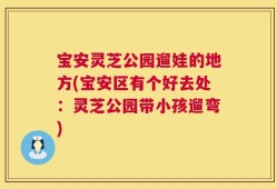 宝安灵芝公园遛娃的地方(宝安区有个好去处：灵芝公园带小孩遛弯)