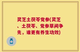 灵芝土茯苓党参(灵芝、土茯苓、党参草间争先，谁更有养生功效)