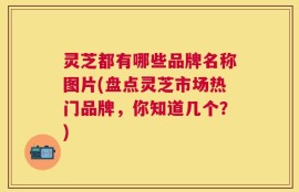 灵芝都有哪些品牌名称图片(盘点灵芝市场热门品牌，你知道几个？)
