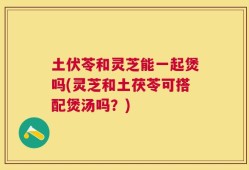 土伏苓和灵芝能一起煲吗(灵芝和土茯苓可搭配煲汤吗？)