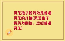 灵芝孢子粉药效是普通灵芝的几倍(灵芝孢子粉药力翻倍，远超普通灵芝)