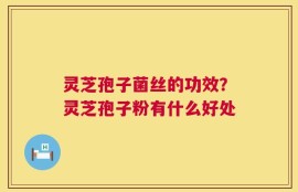 灵芝孢子菌丝的功效？灵芝孢子粉有什么好处
