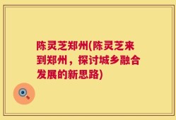 陈灵芝郑州(陈灵芝来到郑州，探讨城乡融合发展的新思路)