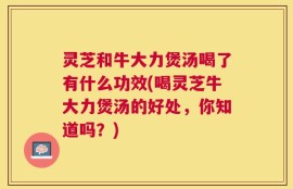灵芝和牛大力煲汤喝了有什么功效(喝灵芝牛大力煲汤的好处，你知道吗？)