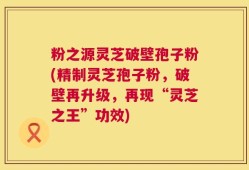 粉之源灵芝破壁孢子粉(精制灵芝孢子粉，破壁再升级，再现“灵芝之王”功效)