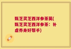 甄芝灵芝西洋参茶莫(甄芝灵芝西洋参茶：补虚养身好帮手)