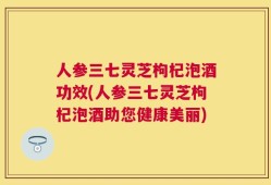 人参三七灵芝枸杞泡酒功效(人参三七灵芝枸杞泡酒助您健康美丽)