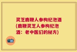 灵芝鹿鞭人参枸杞泡酒(鹿鞭灵芝人参枸杞泡酒：老中医们的秘方)