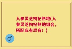 人参灵芝枸杞熟地(人参灵芝枸杞熟地组合，搭配应有尽有！)