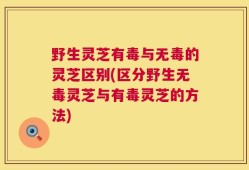 野生灵芝有毒与无毒的灵芝区别(区分野生无毒灵芝与有毒灵芝的方法)