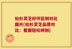 松杉灵芝好坏区别对比图片(松杉灵芝品质对比：看图轻松辨别)