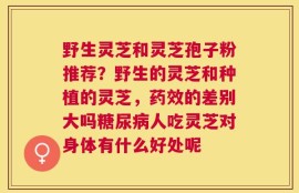 野生灵芝和灵芝孢子粉推荐？野生的灵芝和种植的灵芝，药效的差别大吗糖尿病人吃灵芝对身体有什么好处呢