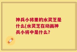 神兵小将里的水灵芝是什么(水灵芝在动画神兵小将中是什么？
