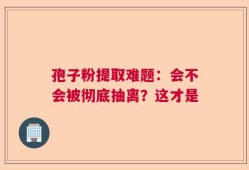 孢子粉提取难题：会不会被彻底抽离？这才是