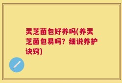灵芝菌包好养吗(养灵芝菌包易吗？细说养护诀窍)
