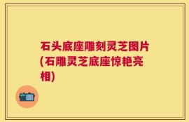 石头底座雕刻灵芝图片(石雕灵芝底座惊艳亮相)