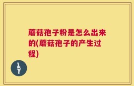 蘑菇孢子粉是怎么出来的(蘑菇孢子的产生过程)