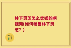 林下灵芝怎么卖钱的啊视频(如何销售林下灵芝？)