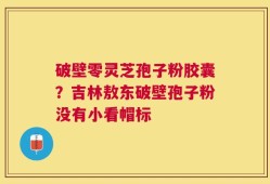 破壁零灵芝孢子粉胶囊？吉林敖东破壁孢子粉没有小看帽标