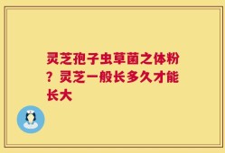 灵芝孢子虫草菌之体粉？灵芝一般长多久才能长大