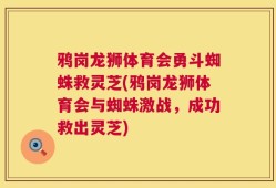 鸦岗龙狮体育会勇斗蜘蛛救灵芝(鸦岗龙狮体育会与蜘蛛激战，成功救出灵芝)