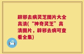 辟邪去病灵芝图片大全高清(“神奇灵芝”高清图片，辟邪去病可查看全集)