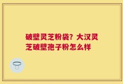 破壁灵芝粉袋？大汉灵芝破壁孢子粉怎么样